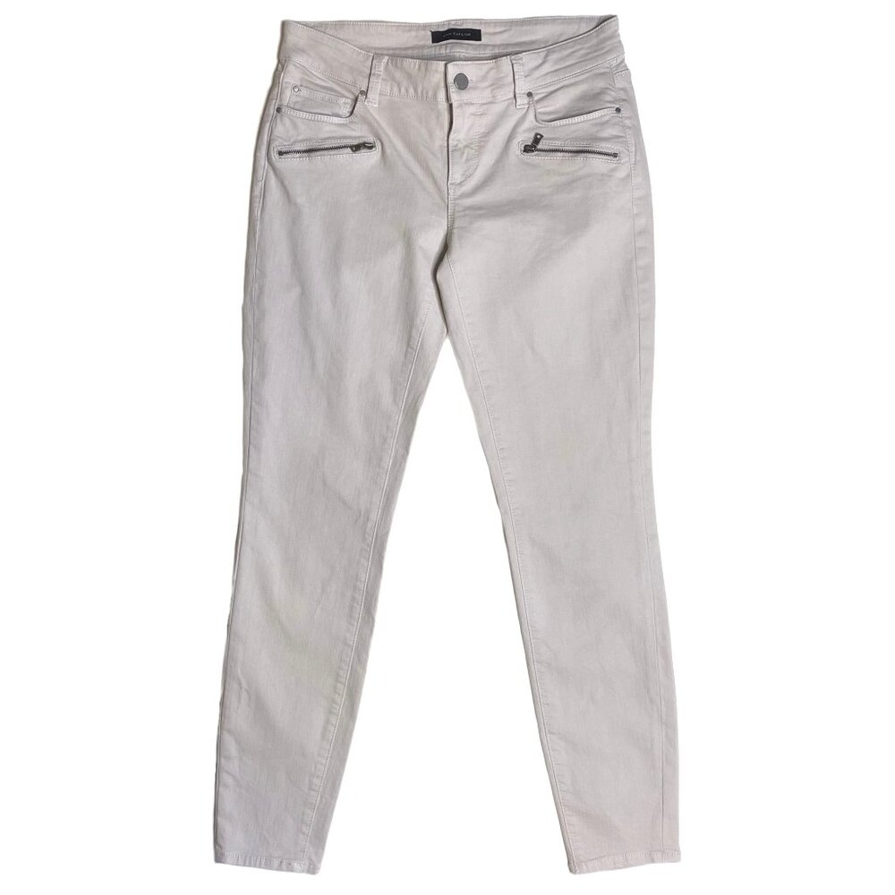 Ann Taylor Women's "The Super Skinny Modern Fit" Cream Jeans Size 2
